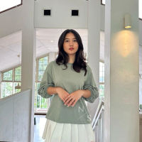 Blouse atasan wanita lengan balon terbaru katun combed 24s