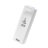 【TCELL 冠元】USB3.2 Gen1 128GB Push推推隨身碟(珍珠白)