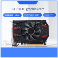 1 PCS GT730 4G Game Graphics Card Fan Cooling Desktop Computer Home Office Graphics Card HD Display Interface Graphics Card