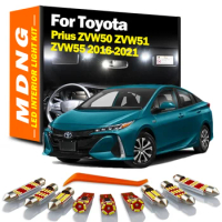 MDNG 12Pcs Canbus LED Interior Map Dome Light Kit For Toyota Prius ZVW50 ZVW51 ZVW55 2016 2017 2018 2019 2020 2021 Car Led Bulbs