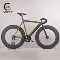 Colossi Fixed Gear Bike Muscula Aluminum Frame Carbon Fork Single Speed 53CM 55CM Fixie Track Bicycle with 88MM Carbon Wheelsets