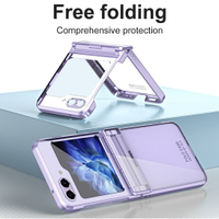 三星 Z Flip5 Flip3 Flip4 手機殼 鉸鏈全包 保護殼 折疊屏 手機套 保護殼 保護套 電鍍透明