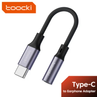 Toocki USB C to 3 5 mm Jack Adapter Headphone Aux USB-Type C Cable Type C 3 5 Jack Audio Adapter for Xiaomi Huawei OPPO