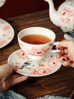陶瓷咖啡杯歐式小奢華INS風英式下午紅茶杯碟壺骨瓷茶具套裝家用
