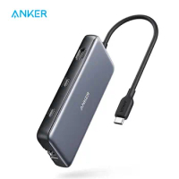 Anker 555 USB-C Hub (8-in-1), with 100W Power Delivery, 4K 60Hz HDMI Port, 10Gbps USB C and 2 A Data Ports, Ethernet SD A8383