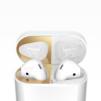 【超取免運】Airpods耳機防塵貼 1代2代通用/2代無線版  蘋果耳機內蓋防塵貼 金屬電鍍超薄貼紙防塵貼