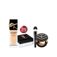 【YSL】官方直營 恆久完美柔霧午夜底妝組(恆久完美持久柔霧蜜粉+午夜粉底)