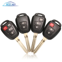 BEST KEY Remote Car Key Shell for Toyota Camry Prius 2012 2013 2014 2015 2016 2017 Corolla RAV4 Key Case TOY43 2/3/4 Buttons