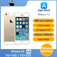 Used Apple iPhone 5S 4G LTE CellPhone Unlocked 1GB RAM 16GB/32GB/64GB ROM iCloud IOS WIFI Fingerprint used phone
