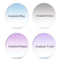 SO&amp;EI 1.61 Index Anti Reflective Gradient MR-8 UV 400 Prescription Tint Lens Purple Pink Gray Colored Lenses Brand Quality