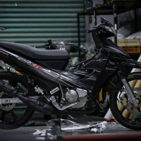 Mẫu Tem Rời Yaz 125i - Màu Xám Bạc Đen - Chất Liệu Decal 3 Lớp
