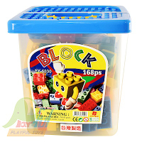台灣製造-桶裝積木168片 (ST安全玩具 STEAM玩具 益智積木 兒童禮物)【Playful Toys 頑玩具】