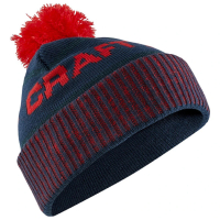 【CRAFT】Core Retro Logo Knit Hat LOGO針織羊毛帽 .彈性透氣保暖護耳帽(1909898-349577 藍色)