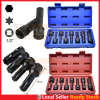 Stock Available CR-MO 10pcs 8pcs 1/2\ Inch Hex Torx Impact Socket Bit Tool Heavy Duty Allen Key Elen