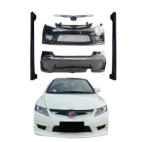 PP Material Car Bumpers Kits Rear Bumper Side Skirts Front Bumper with Grille For Honda Civic FD2 2006-201 Car Exterior Bodykit