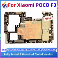 Original Unlocked Motherboard For Xiaomi POCO F3 5G Mainboard For Redmi K40 Logic Board With Google Installed 128GB 256GB