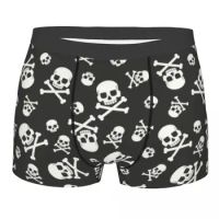 Novelty Jolly Roger Skulls Boxers Shorts Underpants Men's Stretch Pirate Briefs Underwear