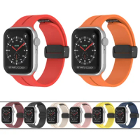 Silicone Strap For Apple watch series 4 3 7 8 SE 6 5 44mm 42mm 38mm 45mm 41mm 40mm correa Bracelet Apple watch ultra band 49mm