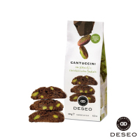 【DESEO】義大利進口開心果黑巧克力餅乾 脆餅180g(手工製作 頂級原料 PGI認證榛果)