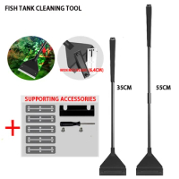Aquarium cleaner fish tank algae removal scraper water grass flat sand algae removal cleaning multifunctional cleaning tool set