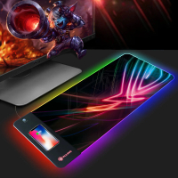 2025 Large RGB Charging Mouse Pad, Extra Large Wireless Charging Illuminated Mouse Pad, Wireless Cha
