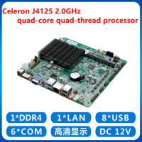 Industrial Mini Itx Motherboard Fanless Celeron J4125 2.0GHz Computer Mainboard with USB VGA HDMI 6 COM LAN