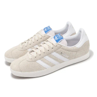 【adidas 愛迪達】休閒鞋 Gazelle 男鞋 女鞋 米白 麂皮 三條紋 情侶鞋 愛迪達(IF3817)