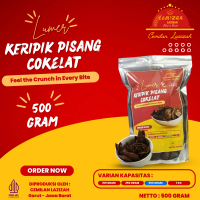 500 gr Keripik Pisang Cokelat Lumer Cemilan Manis Original Kiloan Snack Viral Jajanan Jadul Makanan 