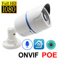 กล้อง Ip 1080จุด POE HD กล้องวงจรปิดรักษาความปลอดภัยวิดีโอ SurveillanceInfrared บ้านกระสุน IPCam กลา