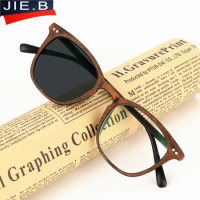 JIE.B Retro Photochromic Reading Glasses for Men Presbyopia Eyewear with diopters glasses Outdoor Presbyopia Glasses Women