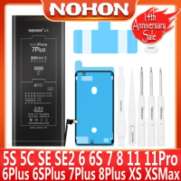 NOHON Replacement Battery For Apple iPhone 7Plus 8Plus 6Plus 6S Plus 8 7 11 Pro XS MAX SE 2020 SE2 5S 5C Lithium Polymer Bateria