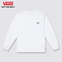 【VANS 官方旗艦】Logo Classic 男女款白色長袖大學T