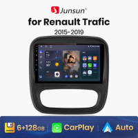 Junsun V1 AI Voice Wireless CarPlay Android Auto Radio for Renault Trafic 2015-2019 4G Car Multimedia GPS 2din autoradio