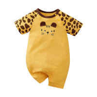 colorland棉質短袖包屁衣 寶寶連身衣 小貓款嬰兒服