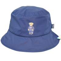 Polo Ralph Lauren 超輕量尼龍品牌牛仔褲小熊圖騰LOGO防水可折漁夫帽(深藍色)