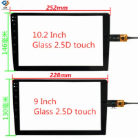 New 2.5D Glass P/N HLX-90001-V5 10.2/9 inch Car GPS Navigation Radio Multimedia Player Capacitive Touch Screen For Junsun V1 Pro