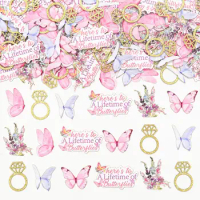 Butterfly Bridal Shower Confetti Here’s to A Lifetime of Butterflies Table Scatters Engagement Wedding Birthday Party Decor