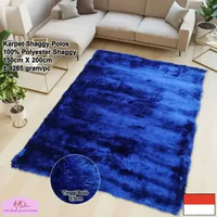 Tren-D-rugs - Karpet Shaggy Permadani Kamar Tidur Ruang Tamu Bulu Tebal Halus Polos 150 cm x 200 cm 