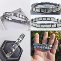 Stainless Steel Star Bracelet Elastic Italian Links Charm Bracelets Simple Designs Bangle for Mens Women Wedding