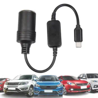 To USB Adapter Portable USB C Adapter To Max 12W Type C Male To Female Socket Stable Power Cable For Powerbank Dash Cam GPS