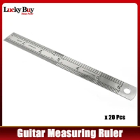 20pcs Guitar Repair Ruler Measuring Tool for Bass Classical Electric Acoustic Guitar Tools Parts Rulers