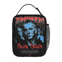 Eminem Rapper Thermal Insulated Lunch Bag for Travel hip-hop Reusable Food Bag Container Men Women Thermal Cooler Food Box
