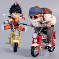15cm Dragon Ball Z Figure Gk Goku Roshi Figurine Motorcycles Kid Goku Action Figure GD Model Anime PVC Collectible Ornament Toys