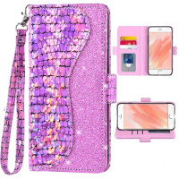 Sequin Glitter Flip Cover Leather Wallet Phone Case For LG V20 V10 K51/Q51/Reflect K50/Q60/X6/K12 MAX K22 Q7/Q7 Plus/Style L-03K