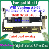 With IOS System For Ipad MINI 1 Motherboard Free iCloud Original Test Logic boards For Ipad MINI 1Unlocked 16GB 32GB 64GB Plate