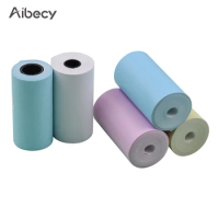 Aibecy 5pcs 57x30mm Color Thermal Paper Roll Set Photo Picture Receipt Memo Printing for Pocket Printer Instant Photo Printer