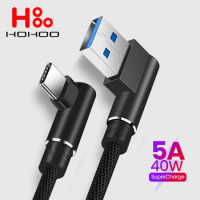 Fast Charge 5A usb Type C Cable For Xiaomi Poco F3 X3 Pro redmi K60 50 40 L head Type-C Cable For Huawei mate 40 30 Fast cable