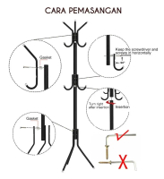 Stand Hanger Coatrack Gantungan Baju Jaket Topi Aesthetic Serbaguna Stainless