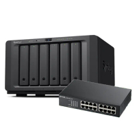 【Synology 群暉科技】搭 16埠 網路交換器 ★ DS1621+ 6Bay NAS 網路儲存伺服器