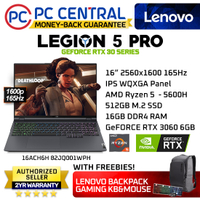 Real and effective Lenovo Legion 5 Pro 16ACH6H 82JQ001WPH Gaming Laptop |   AMD Ryzen 5 5600H |   NV